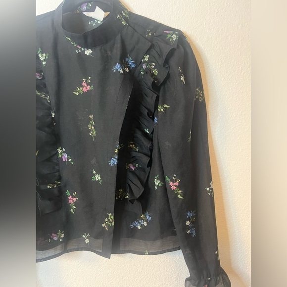 H&M Floral Black Blouse - Picture 2 of 5
